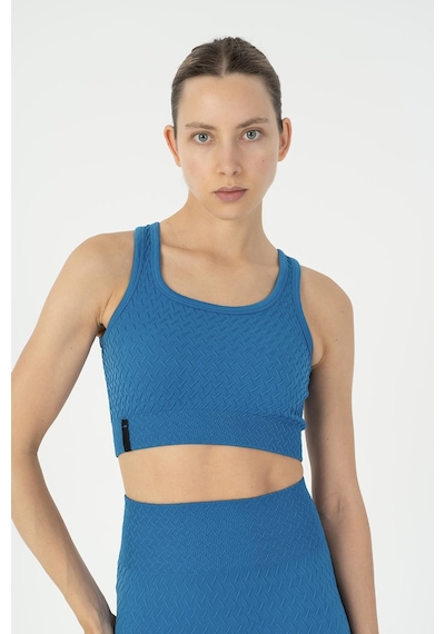 Maraton Slimfit Kadın Kapalı Yaka Turkuaz Bra Turkuaz