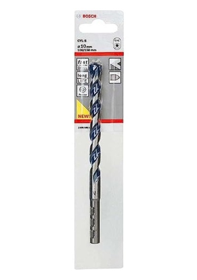 Professional Accessories Matkap Ve Kırıcı Delici Uçları, Taş Ve Beton, Gri, Durchmesser-6 Mm/gesamtlänge-100 Mm,