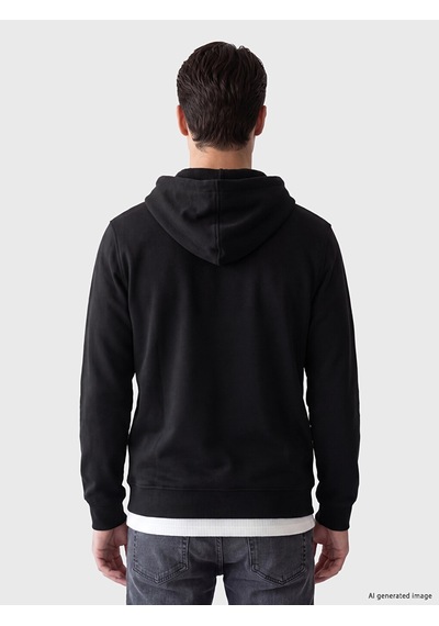 Lcwaıkıkı Classic Siyah Regular Fit Kapüşonlu Erkek Hırka