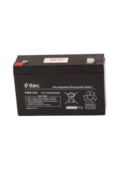 6 Volt 12 Amper Akü Ttec 151x50x94 N11.18256