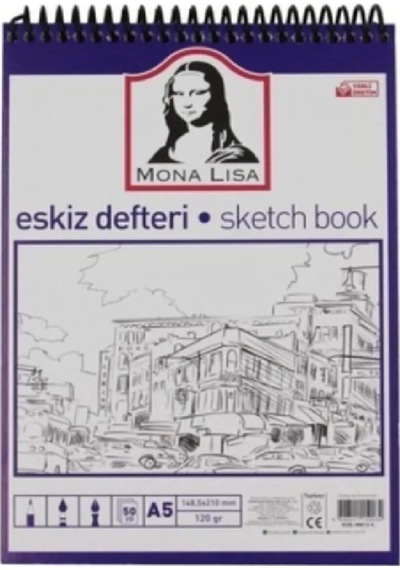 A5 Eskiz Defteri + Multisurface 10'lu Kalın Uçlu Set Çok Renkli