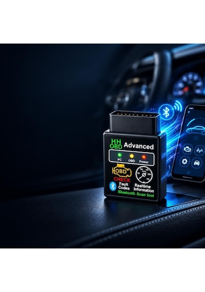 Bluetooth Obd2 Araç Arıza Tespit Cihazı, Motor Hata Kodu Okuyucu, Arıza Lambası Söndürücü Kablosuz Diagnostik Tarayıcı, 12v