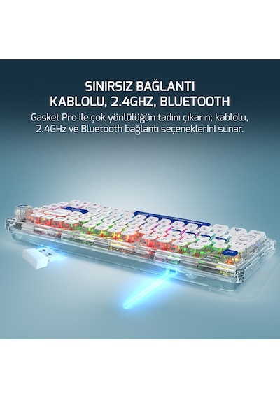 Gamepower Gasket Pro X RGB Wireless/Bluetooth/Kablolu Mekanik Hot-Swap Yağlı Switch Klavye