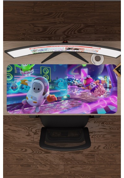 Fall Guys Kaymaz Dikişli Kauçuk Oyuncu Mousepad V1 - 90x40 Xxl Gaming Mouse Pad Fare Altlığı