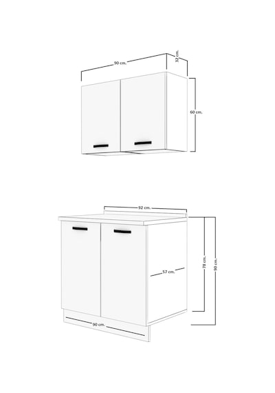 Decoraktiv Mini 90 Mdf Hazır Mutfak Dolabı - Tezgah Dahil - Ceviz Beyaz Beyaz - Ceviz Decoraktiv Mini 90 Mdf Hazır Mutfak Dolabı - Tezgah Dahil - Ceviz Beyaz Beyaz - Ceviz