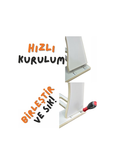 Ahşap Çocuk Öğrenme Kulesi Montessori Mutfak Aktivite Kulesi Beyaz