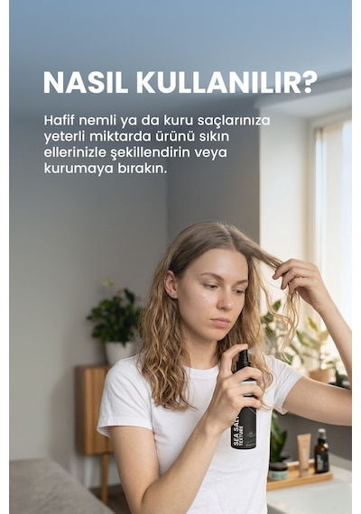 Hacim Ve Dolgunluk Veren Deniz Tuzu Saç Spreyi 200 ML