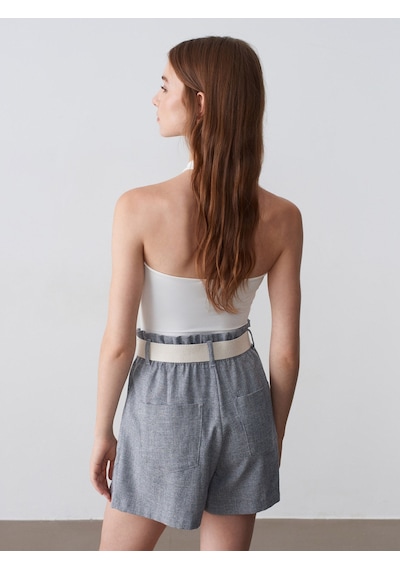 DİLVİN 21267 Halter Top-ekru
