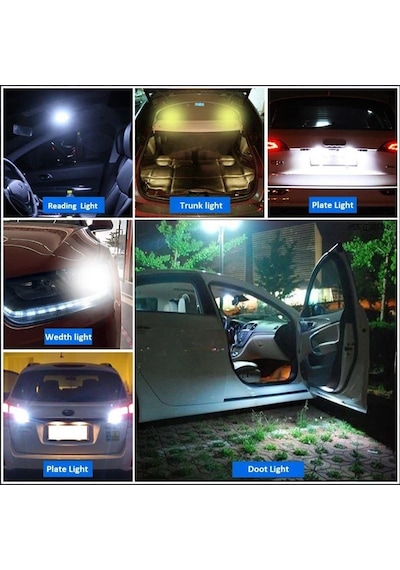 2 Adet Beyaz Renk T10 Dipsiz Led Ampul Park Ampulü Gündüz Farı Yü N11.312