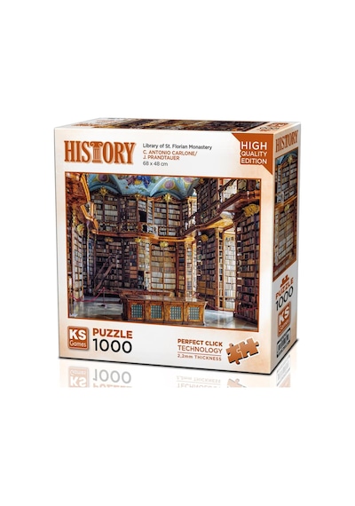 Ks Games 1000 Parça St. Florian Manastır Kütüphanesi Puzzle