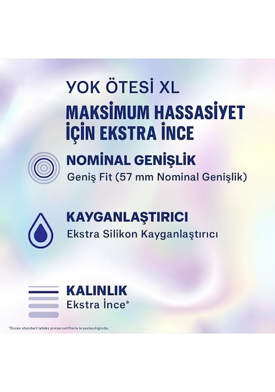 Durex Yok Ötesi Xl İnce Prezervatif 20'li, Geniş Fit