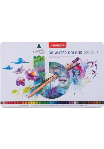 Bruynzeel Expression Aquarelle 36 Renk Kuru-sulu Boya Kalem Seti