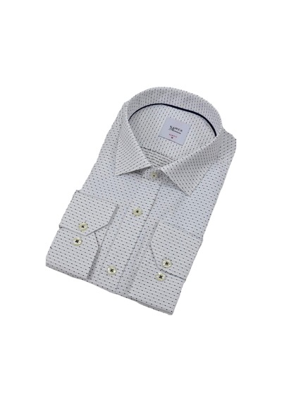 Erkek Puantiyeli Slim Fitt Uzun Kol Gömlek 2403 Bgl-st04376 Siyah