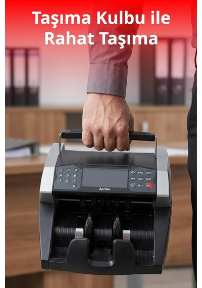 Aprilla Abc-8820 Para Sayma Makinesi / 1000 Adet/dk &amp Oyuncak Banknot Tespit &amp Müşteri Ekranı