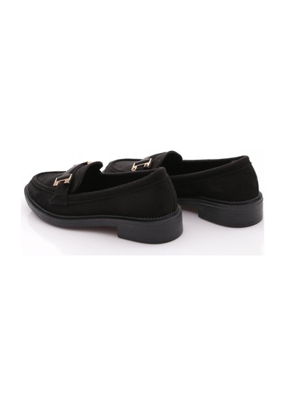Dgn 2623004 Kadın Tokalı Loafer Ayakkabı Siyah