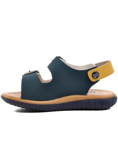 Ayakmod Şng 1530-p Lacivert Nubuk-sarı-krem Erkek Çocuk Sandalet 001