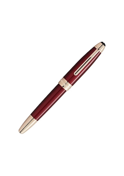 Montblanc Meisterstück Solitaire Altın Saat Dolma Kalem - F Uç 13 Bordo