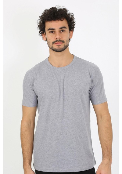 2k Moda Çizgi Erkek Sıfır Yaka Gri Penye Atlet 6567 001