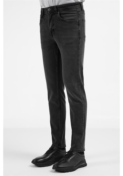 İmza Antrasit 5 Cep Slim Fit Pamuklu Denim Pantolon 1023255166 Antrasit