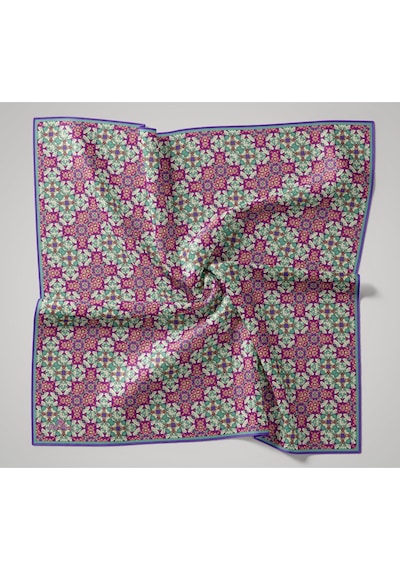 Silk Home Soft Eşarp 73093-10 Fuşya, Bebe Mavi, Lacivert, Gümüş