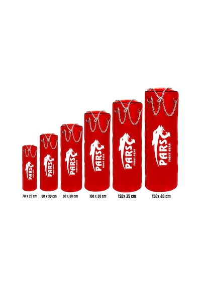 Pars Boks Torbası Kum Torbası İçi Dolu Kırmızı 70 X 25 Cm Kırmızı