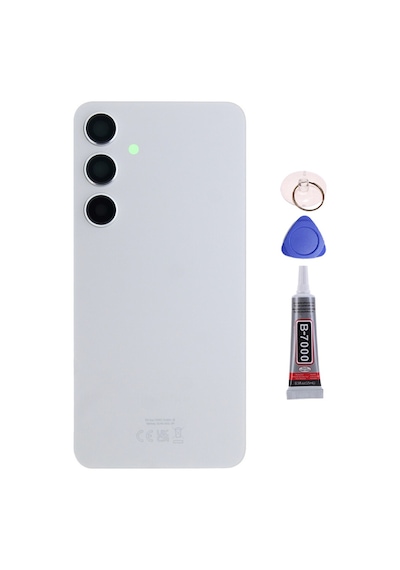 Samsung S24 Plus Gri Uyumlu Arka Kapak Batarya Kapağı Pil Kapağı Yapışkan Ve Sökme Aparatıyla Beraber Full Set Gri