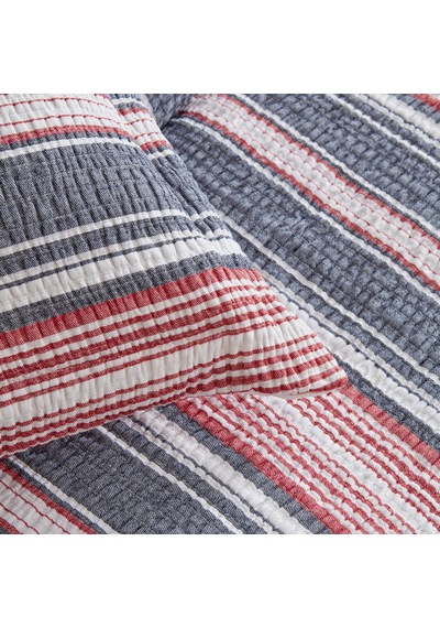 Karaca Home Denim Farley Çift Kişilik Yatak Örtüsü Seti Kırmızı