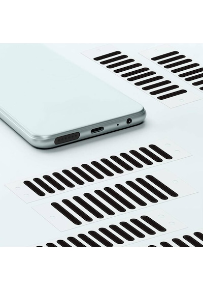 Telefon Ahize Ve Hoparlör Toz Önleyici Sticker Filitre 20li Set Siyah