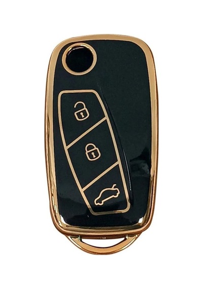Fiat Linea, Ducato, Boxer, Bipper Nemo Fiorino Anahtarlı Siyah Gold Kumanda Kabı Kılıfı