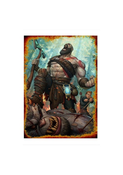 Bedeko God Of War Model Mdf Tablo 25 Cm X 35 Cm