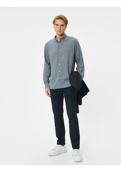 Koton Slim Fit Gömlek Uzun Kollu Klasik Yaka Düğmeli Lacivert 4sam60156hw Lacivert Koton Slim Fit Gömlek Uzun Kollu Klasik Yaka Düğmeli Lacivert 4sam60156hw Lacivert