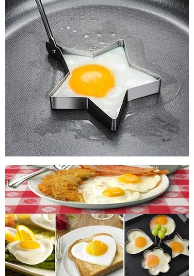 Metalik Yıldız Şeklinde Omlet Yumurta Ve Krep Kalıbı Diğer