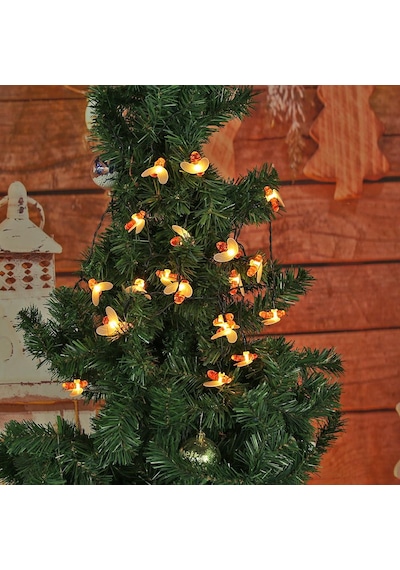 30 Led 4 Metre Güneş Enerjili Su Geçirmez Renkli Led Lamba Bahçe
