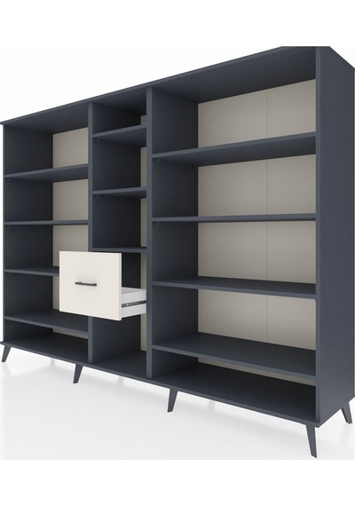 Hyperion Dolap 11 Raflı 3 Çekmeceli 220x44x163 Antrasit-antrasit Antrasit-antrasit/aytaşı Hyperion Dolap 11 Raflı 3 Çekmeceli 220x44x163 Antrasit-antrasit Antrasit-antrasit/aytaşı