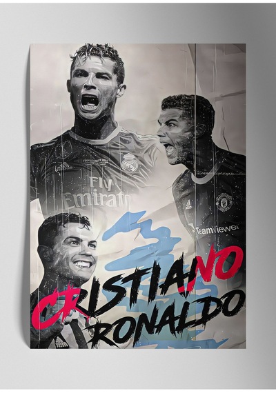 Cristiano Ronaldo Cr7 - Metal Poster Tablo