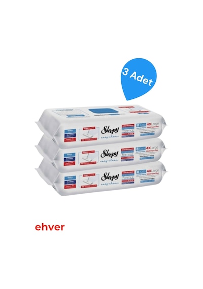 Sleepy 3'lü Easy Clean Çamaşır Suyu Katkılı Mopa Uyumlu Yer Temizlik Havlusu 150 Yaprak Diğer