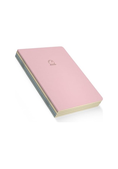 Magic Notebooks Series, Çizgisiz, 4 Defter, 48 Sayfa, 10.5x14cm 124-Pembe