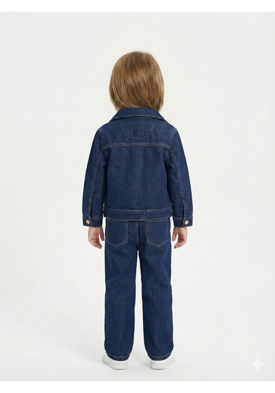 Xo Kids Kız Çocuk 3lü Alt Üst Kombin Takmı 1-4 Yaş Set0475 Mavi