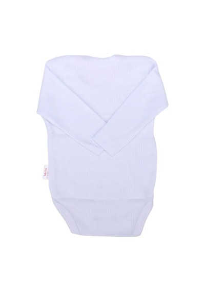 Bebegen Unisex Beyaz Raporlu Uzun Kollu Zıbın