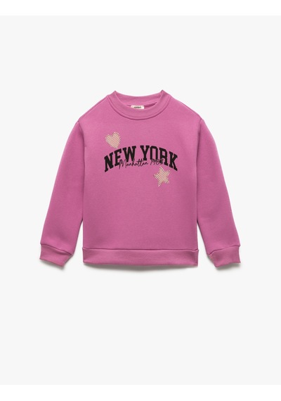 Koton Bisiklet Yaka Uzun Kollu Baskılı Şardonlu Sweatshirt Pembe 6wkg10125ak Gül Koton Bisiklet Yaka Uzun Kollu Baskılı Şardonlu Sweatshirt Pembe 6wkg10125ak Gül
