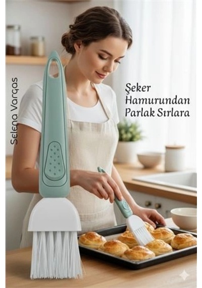 Yumurta Fırçası 18 Cm Mutfak Yağlama Sos Sürme Fırçası Pasta Hamur Fırçası 722285