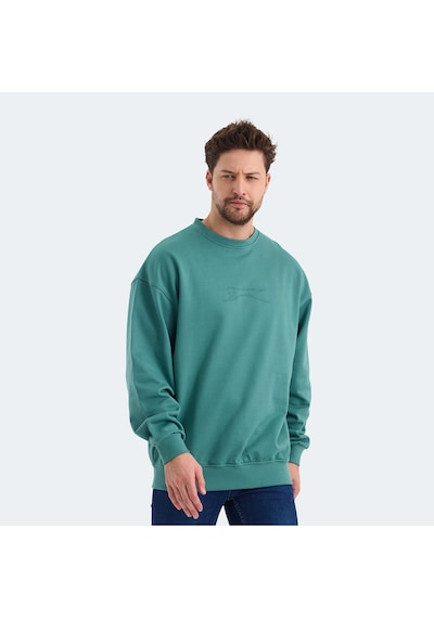Slazenger VADIK Oversize Erkek  Yeşil Sweatshirt