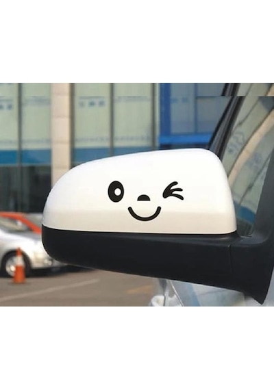 Araba Ayna Sticker Yapıştırması Göz Kırpma