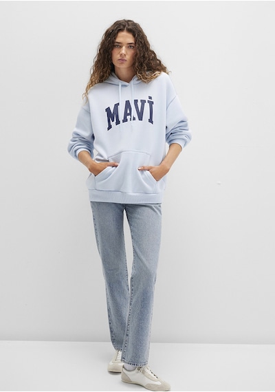 Mavi - Mavi Logo Baskılı Kapüşonlu Mavi Sweatshirt 1600361-70717 Mavi Mavi - Mavi Logo Baskılı Kapüşonlu Mavi Sweatshirt 1600361-70717 Mavi