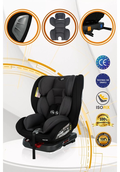 Maxi Taxi Safe Travel 360 Dönebilen İsofix Oto Koltuğu Siyah-Gri