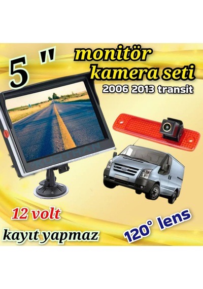 5 İnç Monitör Ve 2006-2013 Ford Transit Uyumlu Kamera 12 Volt