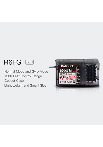 Leezsing Radiolink R6fg V4 2.4g 6ch Fhss Alıcı Jiroskopu Rc6gs V2/rc4gs V2/t8s/t8fb Rc Verici İçin