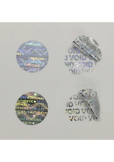 Çap Hologramlı Garanti Etiketi Seri Numaralı 1 5 Cm 100 Adet