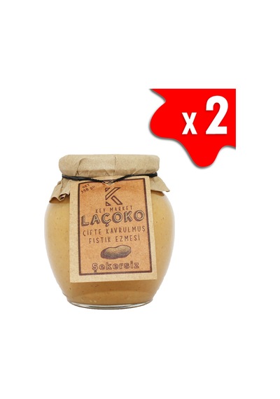 Laçoko Doğal Çifte Kavrulmuş Yer Fıstığı Ezmesi 700 G