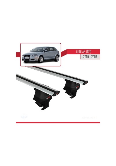 Audi A3 8p 2004-2007 Arası İle Uyumlu Ace-4 Ara Atkı Tavan Barı Gri